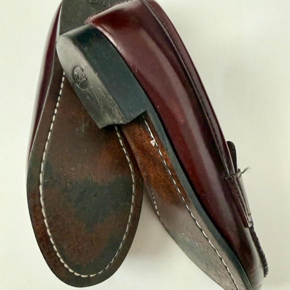 GH Bass Weejuns Vintage Penny Loafers Wine Leather Made in USA 5.5 - Picture 5 of 9